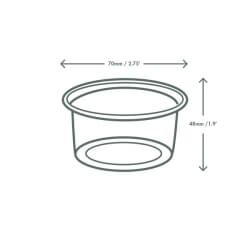 PLA cold portion pot, 120 ml, 100 pcs per pack - 1