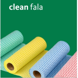CLEAN FALA BLUE a'25 - Промышленная салфетка для уборки в рулоне. Волна. - 1