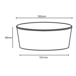 Salatikonteiner 1300ml, ø185mm, 50pc/pakk - 3