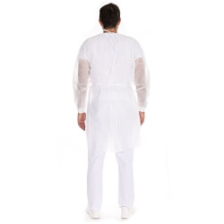 Hygostar Gowns with knitted cuffs | PP  White 10tk - 2