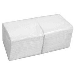 White 1-ply napkin 240x240mm, paper, 400pcs/pack - 1