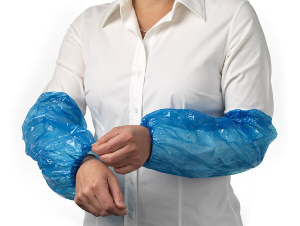 Plastic foil sleeve protectors 40cm x 22cm (blue) 100tk