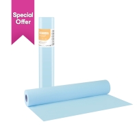 Soft Care Regular Standard 2ply Embossed Paper Examination Roll 50cm x 50m - Light blue - 1