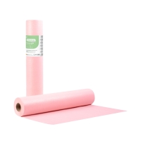 Soft Care Premium Standard 2ply Paper &amp; PE Examination Roll 40cm x 50m - Pink - 1