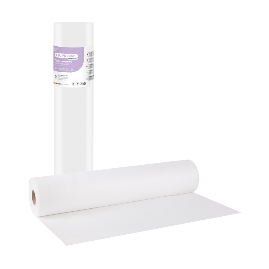 Soft Care Supreme Standard 1ply Non-woven Examimation Roll 50cm x 70m - White