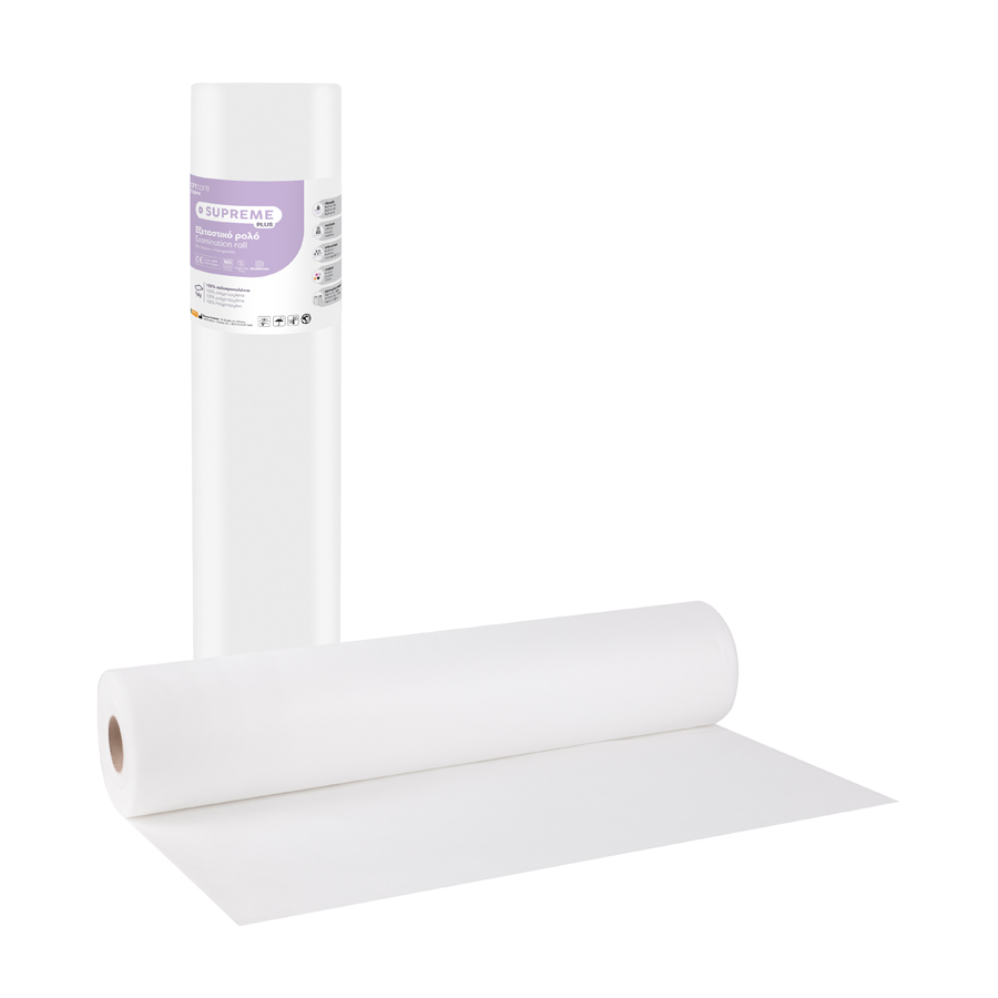 Soft Care Supreme Plus 1ply Non-woven Examimation Roll 50cm x 70m - White