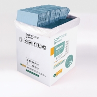 Dental Bibs Soft Care Plus 3-kihiline helesinine (500 tk) - 1