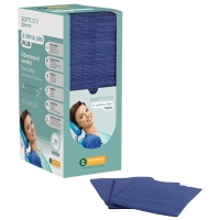 Dental Bibs Soft Care Plus 3ply with dispenser blue (4 x 125 pcs) - 1