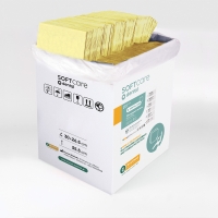 Dental Bibs Soft Care Plus 3ply yellow (500 pcs) - 1