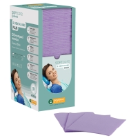 Dental Bibs Soft Care Plus 3ply with dispenser purple (4 x 125 pcs) - 1