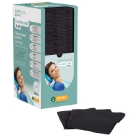 Dental Bibs Soft Care Plus 3ply with dispenser black (4 x 125 pcs) - 1