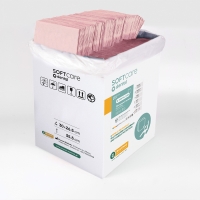 Dental Bibs Soft Care Standard 2-слойные розовые (500 шт.) - 1