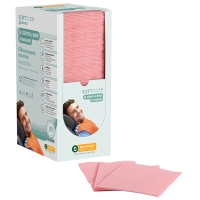 Dental Bibs Soft Care Standard 2ply with dispenser pink (4 x 125 pcs) - 1