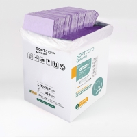 Dental Bibs Soft Care Standard 2-слойные фиолетовые (500 шт.) - 1