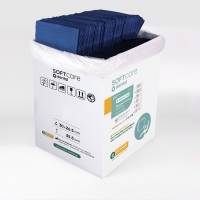 Dental Bibs Soft Care Standard 2-слойные синие (500 шт.) - 1