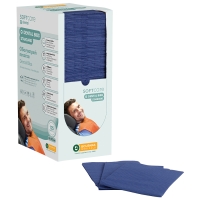 Dental Bibs Soft Care Standard 2ply with dispenser blue (4 x 125 pcs) - 1