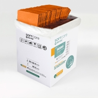 Dental Bibs Soft Care Standard 2-слойные оранжевые (500 шт.) - 1