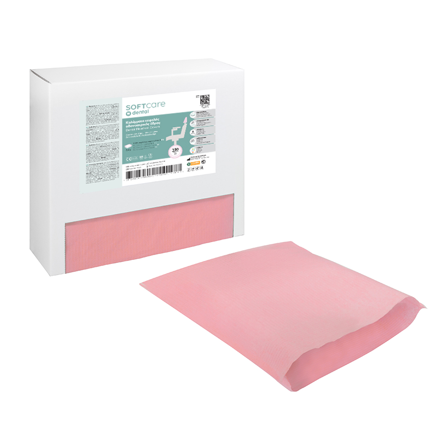 Soft Care Dental Head rest cover 29 x 30 cm - Pink (150pcs)