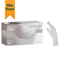 Soft Care FORTE vinüülkindad - valge puuder (100 tk) - 1