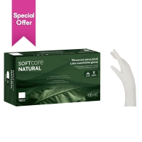 Gloves Latex Soft Care NATURAL powdered - white (100 pcs) - 1