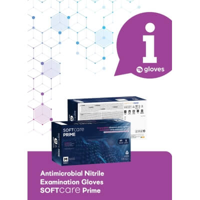 Antimikroobsed nitriilkindad Soft Care Prime –  sinine (100 tk)