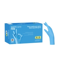 Kindad Nitrile Soft Care Fine - helesinine (100 tk) - 1