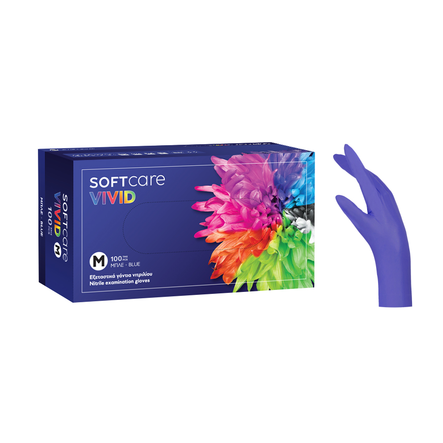 Soft Care Vivid nitriilkindad - sinine (100 tk)