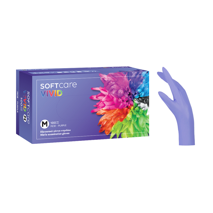 Soft Care Nitrile Gloves - Purple (100pcs)