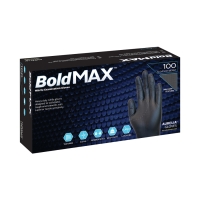 Нитриловые перчатки Aurelia Bold Max — чёрные (100шт) - 1