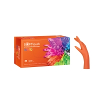 Soft Care Vivid Nitrile Gloves - Orange (100pcs) - 1