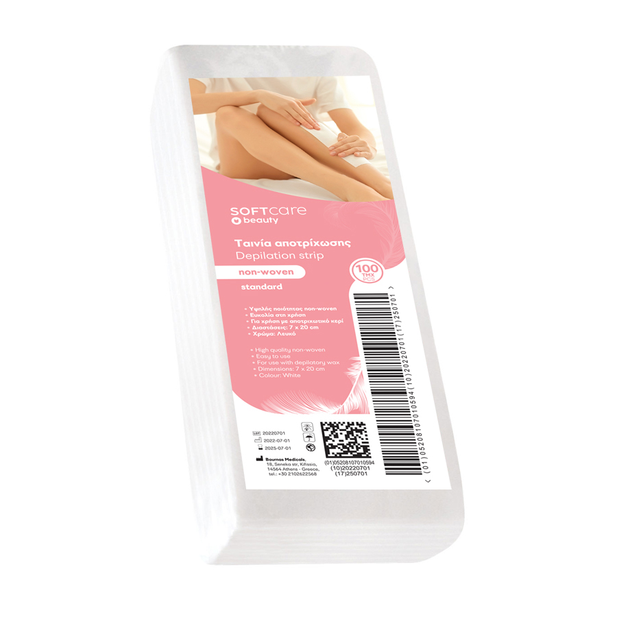 Depilatsiooniribad Soft Care Standard Non Woven 7 x 20 cm