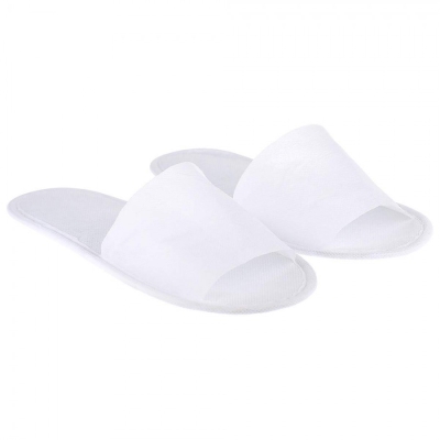 Open toe Slippers Soft Care Non-Woven - white