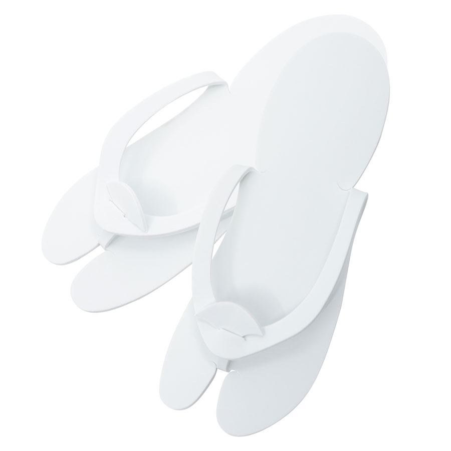 Foam Slippers EVA Soft Care - White (12 pairs)