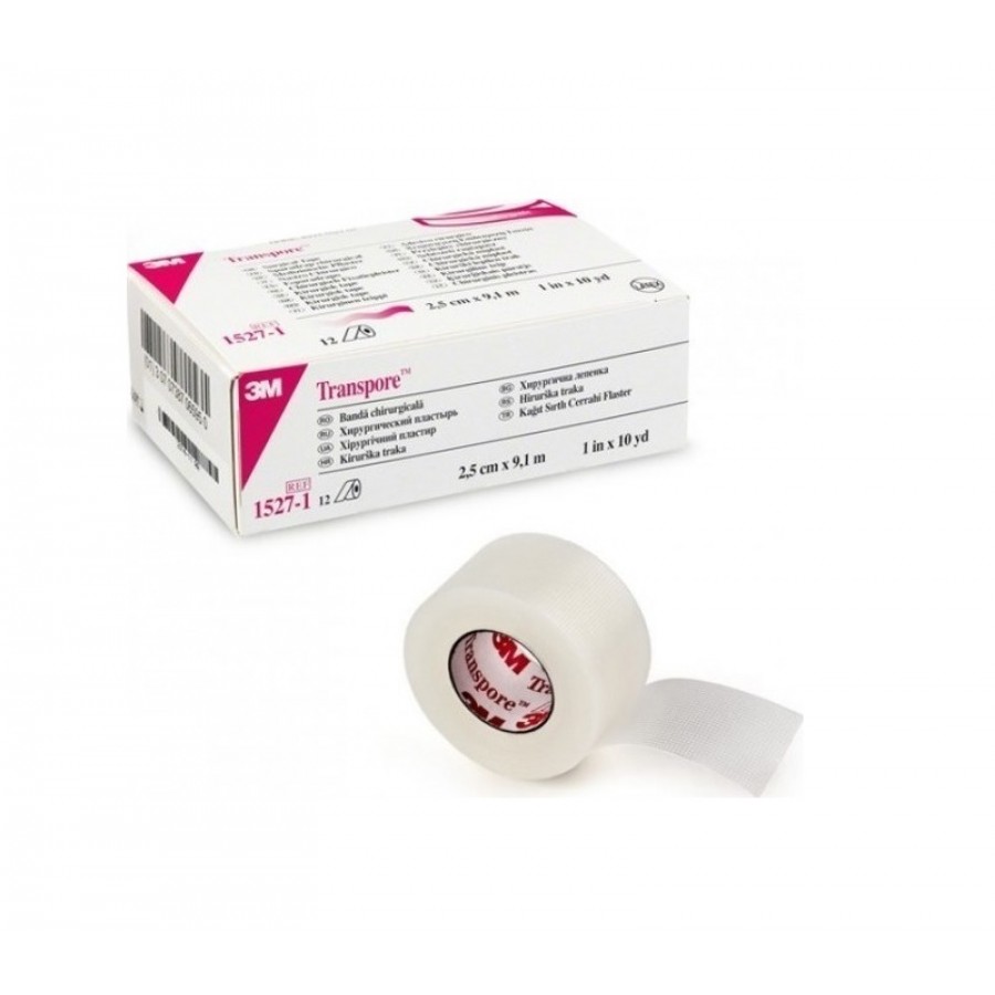 3M Transpore Surgical transparent tape 1,25cm x 9,1m