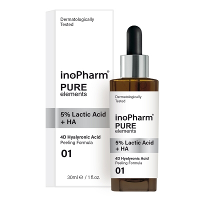 Inopharm Pure Elements Пилинг для лица с 5% молочной кислотой + ха-сыворотка с молочной кислотой