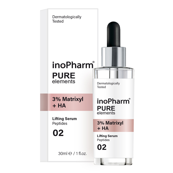 Inopharm Pure Elements Сыворотка для лица с 3% матриксилом + ха антивозрастная сыворотка