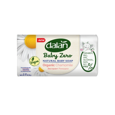 Детское мыло Далан с экстрактом ромашки.