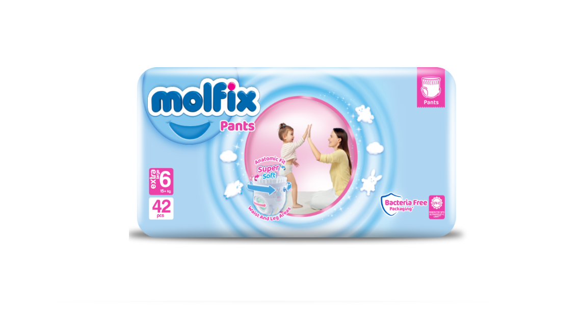 Molfix Püksmähkmed XL (15-22 Kg) 38tk