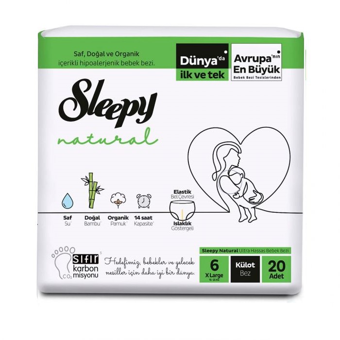 Детские подгузники Sleepy Natural XL (20 шт.)