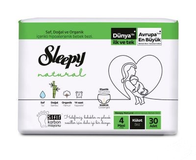 Sleepy Natural Maxi Pants Diapers for Children (30 pcs)