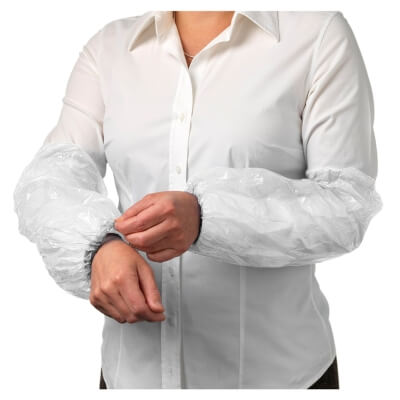 Plastic foil sleeve protectors 40cm x 22cm (white) 100t