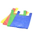 Bags 350+160x640 mm with handles 25 microns, multi-colored HDPE, 100 pcs./pack.