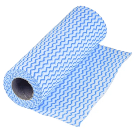 CLEAN FALA BLUE a'25 - Промышленная салфетка для уборки в рулоне. Волна.