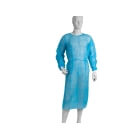 47 Медицинский халат из нетканого материала (манжеты), синий, 10 штук.