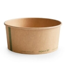 Ümmargune toidukarp kraftpaberist maisitärklise kattega, 1100ml, 50 tk pakis