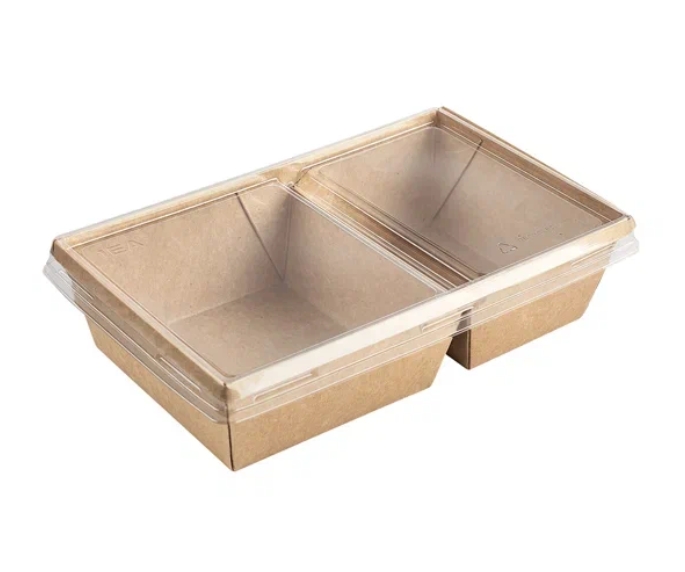 800 ml Kraft-anum, 2 sektsiooni, 100 x 180 x 55 mm, pakis 50 tk