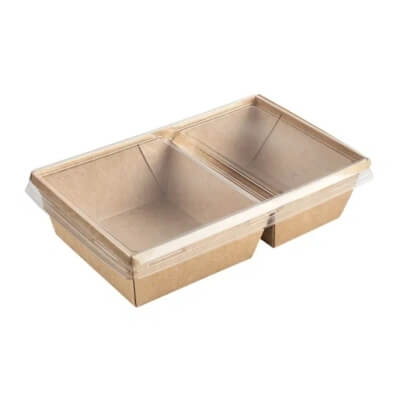 800 ml Kraft-anum, 2 sektsiooni, 100 x 180 x 55 mm, pakis 50 tk