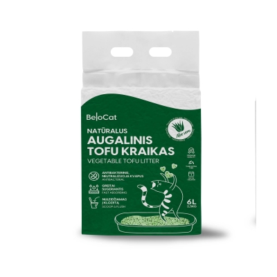 “Belocat” TOFU Cat Litter, 6 L / 2.5 kg (Aloe Vera), 100% Natural