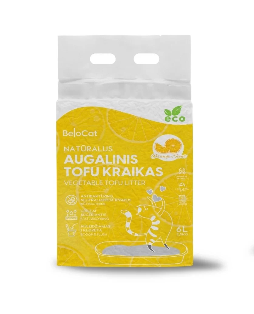 Kassiliiv „Belocat“ TOFU, 6 l / 2,5 kg (apelsin), 100% naturaalne