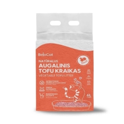 Наполнитель для кошачьего туалета «Belocat» TOFU, 6 л / 2,5 кг (аромат персика), 100% натуральный